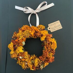 Handmade Orange and Yellow Floral Wreath
